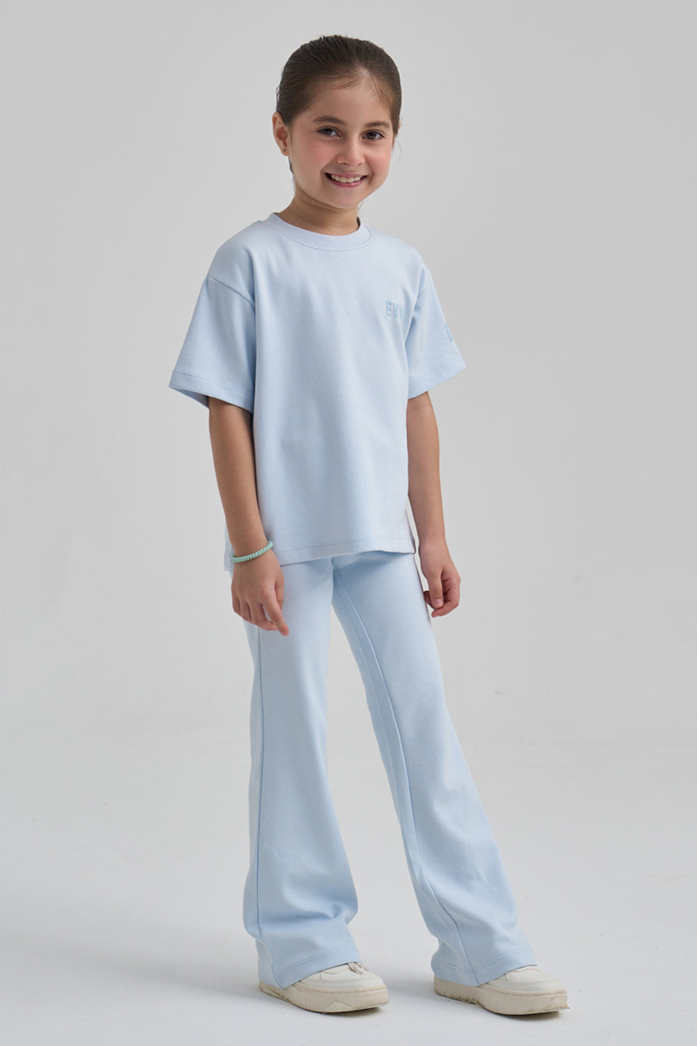 The Flare Tee- Cloud Blue