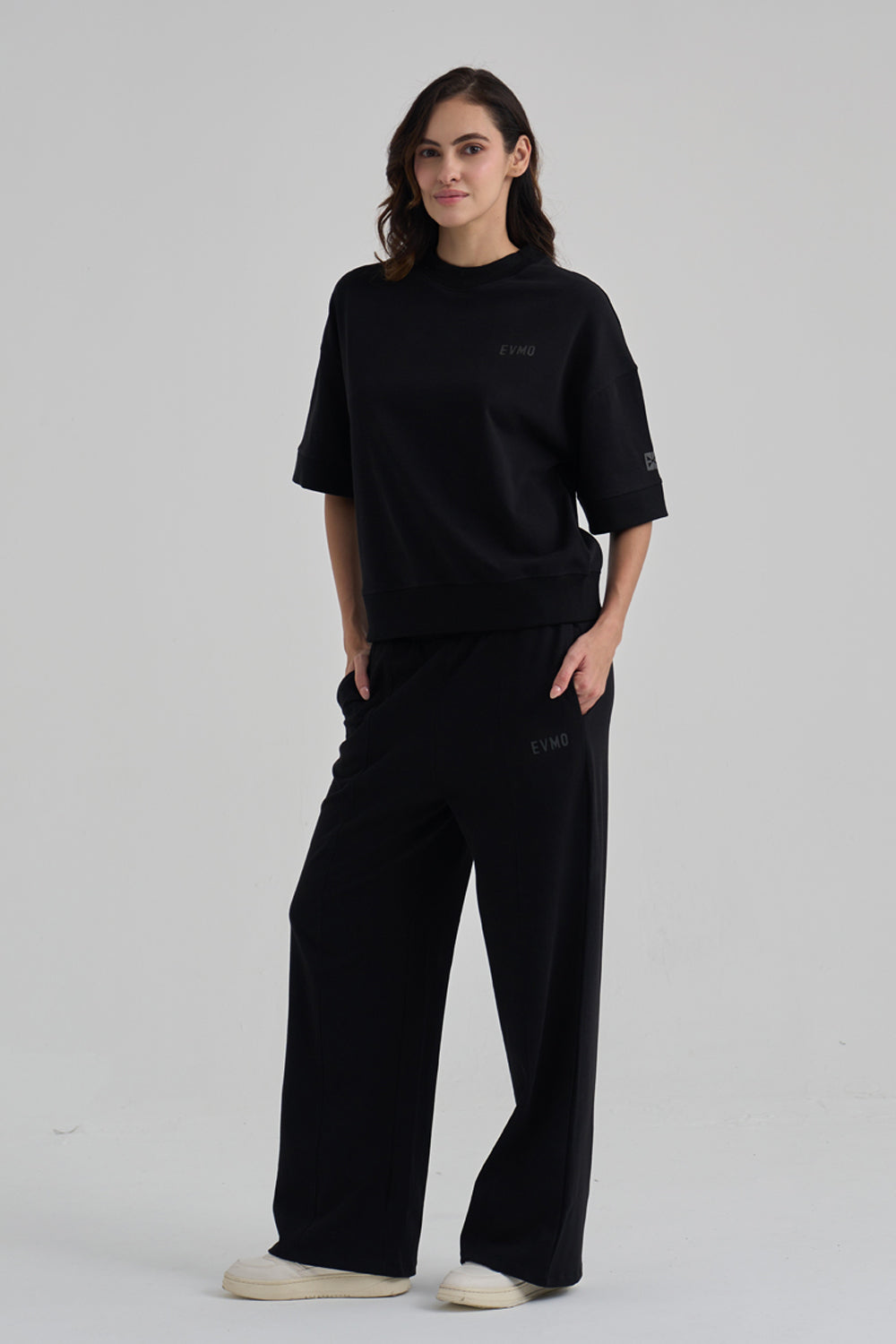 Everyday Comfort Rib Pants- Carbon Black